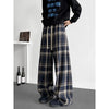 Plaid Ease Wide-Leg