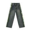 Vintage Baggy Çizgili Jean Pantolon, kombin görünüm — Navra Wear