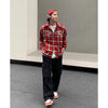 Signature Plaid Hip Hop Long Shirt