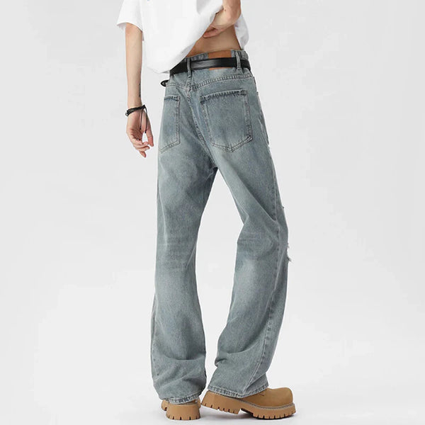 Oversized Energy  Broken Hole Slim Denim alternatif görünüm