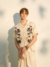 Print-Forward Loose Short Sleeve Top