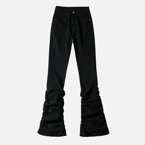 Black Slim Fit High-Rise Bell Bootcut Denim alternatif görünüm