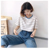 Timeless Staple Stripe Breezy-Cut Minimalist T-Shirt