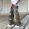 Baggy Grafiti Baskılı Jean Pantolon, stil görünüm — Navra Wear