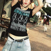 Women Throwback Slim Fit Black T-Shirt