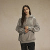 Raw Edge Wool Zip Hoodie