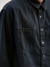 Shadow Stripe Boxy Long Sleeve Shirt