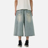 Metro Timeless Faded Rinse Wide Leg Denim Shorts