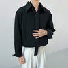Mens Textured Lapel Luxury Vintage Top
