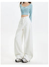 2000s White Metro Bell Leg Denim