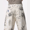 Metro Western Graphic Torn Relaxed Bell Leg Denim