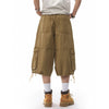 Metro Easy Cut Utility Wide Leg Denim Shorts