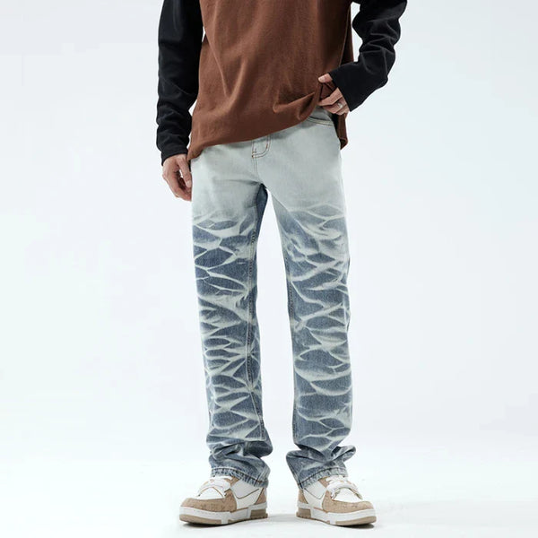 Rugged Look Ombre Blue Relaxed Classic Denim