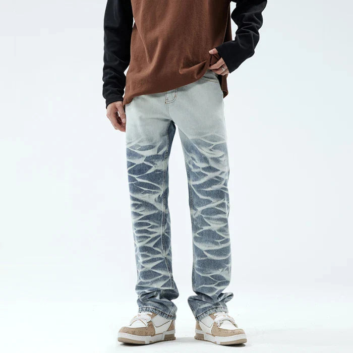 Rugged Look Ombre Blue Relaxed Classic Denim