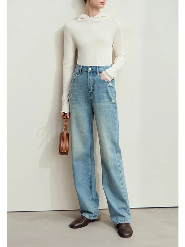 Minimalist Cotton Denim Bell Leg Denim