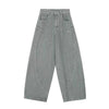 2000s Striped Blade-Cut Wide Leg Street Jeans