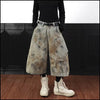 Heritage Rinse High Street Dyed Wide Leg Denim Shorts