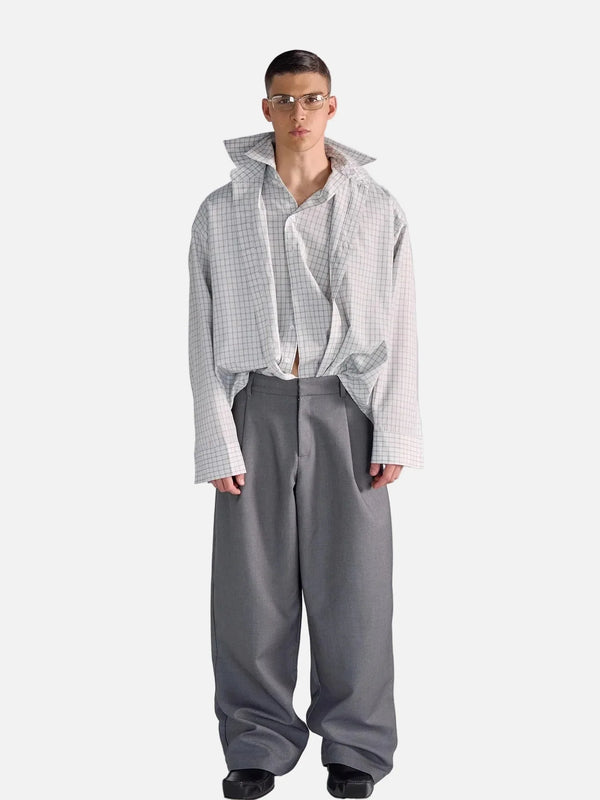 Oversize Grid Luxe Street Woven Shirt