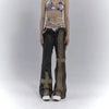 Gothing Mosaic X-Stitch Design High-Rise Denim