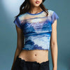 Torn-Vibe Aesthetics Mesh Cyber Turn-Of-Era T-Shirt