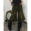 Metro Woodland High-Rise Wide Leg Denim Shorts
