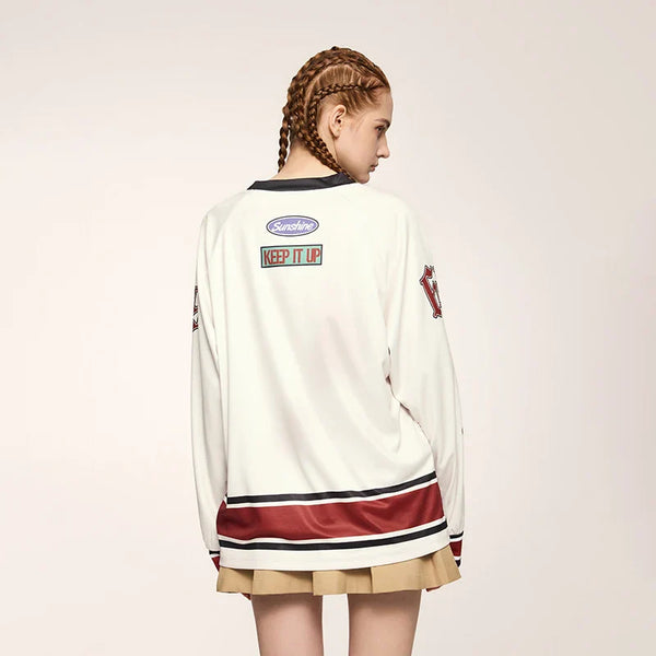 Back-In-Time Relaxed-Cut Letter Illustrated Long T-Shirt alternatif görünüm