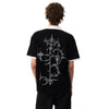 Polished Color Contrast Splicing Illustrated Collar-Knit T-Shirt