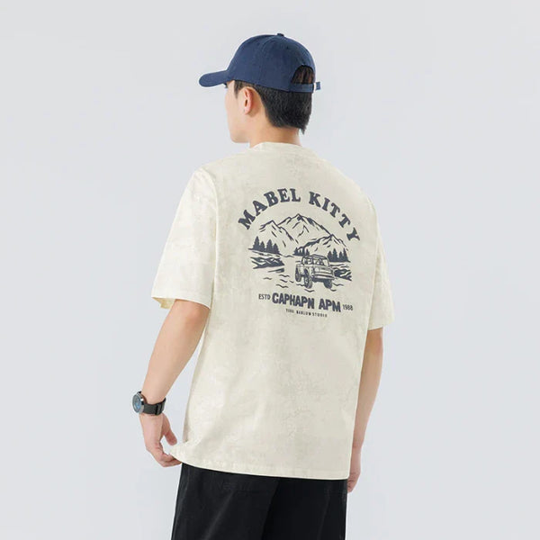 Street Style Fit On-Point Tie Dye Short Sleeve T-Shirt alternatif görünüm