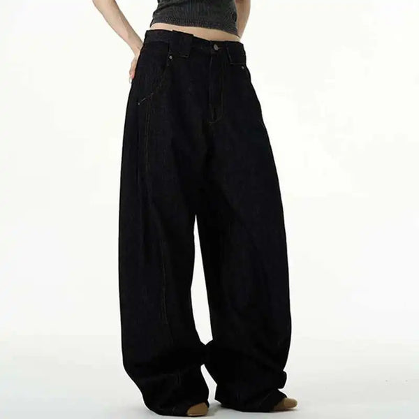 Solid Wash Straight Denim alternatif görünüm