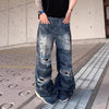 Heritage Faded Torn Blue Denim