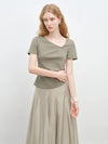 V-Neck Irregular Unique T-Shirt