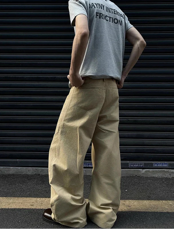 Heritage High-Rise Khaki Utility Denim alternatif görünüm