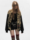 Metro Flexible Graphic Mosaic Denim Jacket