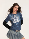 Women Fragment Obsidian Crew Neck T-Shirt