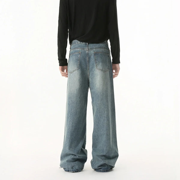 Metro Rinse Irregular Hole Relaxed Denim alternatif görünüm
