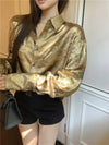 Gilded Tone Classic Long Sleeve Blouse