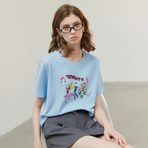 Curated Spring Short Sleeve Womens T-Shirt alternatif görünüm