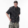 Geo Tie-Dye Diamond Panel Luxury Shirt