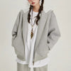 Vintage Fermuarlı Oversize Sweatshirt, yakın çekim — Navra Wear