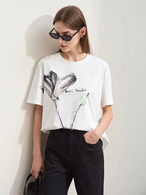 Ink Art Print Minimalist Sundaze T-Shirt alternatif görünüm
