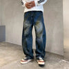 Sleek Classic Graphic Painted Rebel Relaxed Denim