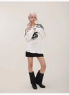 Hip-Hop Baskılı Sweatshirt, yakın çekim — Navra Wear