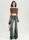 Chic Bell Mid-Waist Stretch Denim