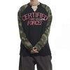 Faded Era Terrain-Print Henley Collar Long T-Shirt