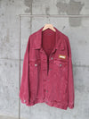 Women Blush Buckle Relaxed Denim Jacket