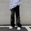 Spider Web Black Wide-Leg