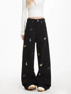 Vintage Wide Leg Jean Pantolon, stil görünüm — Navra Wear