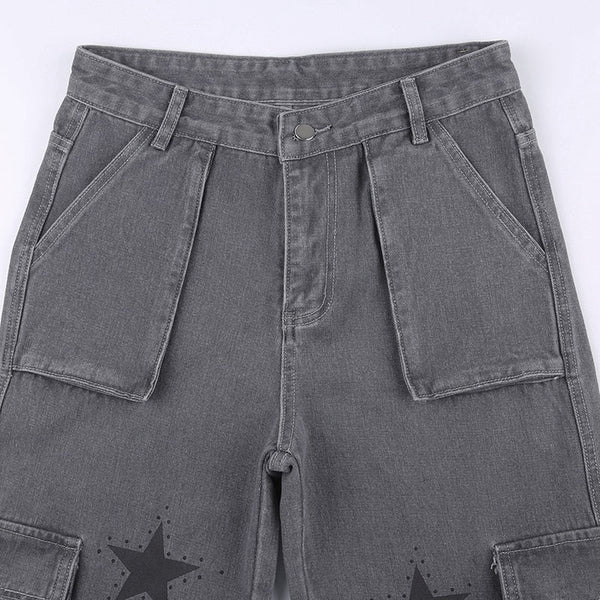 Gray Star Grunge Denim alternatif görünüm