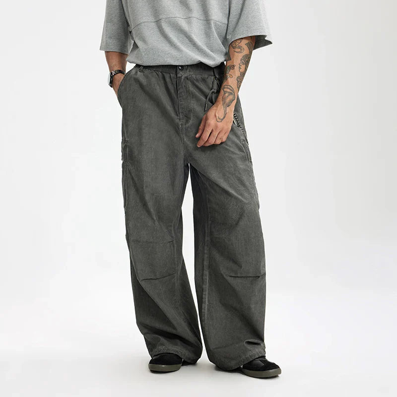Solid Ribbed Ankle Pants