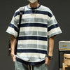 Men's Bar-Print Hip Hop Short Sleeve T-Shirt